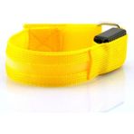 Sarı Pil Tarzı Gece Açık Hava Spor Koşu Bisiklete Binme LED Yanıp Sönen Bileklik USB Şarj Edilebilir Emniyet Kemeri Kol Bacak Uyarı Bilek Kayışı Işığı (Yurt Dışından)