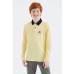 Sarı Polo Yaka Basic Erkek Çocuk T-Shirt - 11171