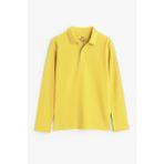 Sarı Polo Yaka Basic Uzun Kollu Erkek Çocuk T-Shirt - 11170