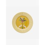 Sarı Porselen Pasta Tabağı 17 cm