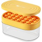 Sarı Pres Tipi Buz Küpü Yuvarlak Makineleri Buz Hokeyi Kalıp Aksesuarları Hızlı Dondurulan Mini Buz Topu Parti Mutfak Buz Kutusu Tepsisi Silikon (Yurt Dışından) - Ice Cream Tubs - Renkli