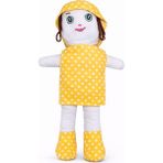 Sarı Puantiyeli Bez Bebek – Yumuşacık Sevimli Oyuncak -40CM