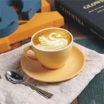 Sarı Renk 200 ml 1 Adet Iskandinav Tarzı Mat Kahve Fincanı ve Tabağı Seti Seramik Basit Saf Renk Çay Bardağı 200 ml Latte Konsantre Bardak Porselen Hediye (Yurt Dışından) - Renkli - 20 ml