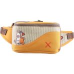 Sarı Renkli Kedi & Köpek Desenli Kanvas Unisex Göğüs ve Bel Çantası - Karışık