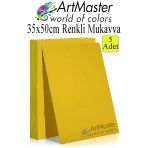 Sarı Renkli Mukavva 35X50 Cm 5 Adet 1 Paket Renkli Sert Karton 1.0 Mm Anasınıfı Hobi Etkinlik Okul Öncesi Elişi