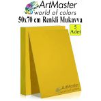 Sarı Renkli Mukavva 50X70 Cm 5 Adet 1 Paket Renkli Sert Karton 1.0 Mm Anasınıfı Hobi Etkinlik Okul Öncesi Elişi