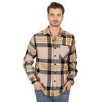 Sarı Siyah Geçişli Oversize Oduncu Hediye Kutulu Erkek Gömlek XL