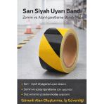 Sarı Siyah Reflekli Uyarı Bandı Zemin Ve Alan İşaretleme Bandı (Rulo)