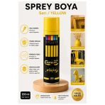 Sarı Sprey Boya 200 Ml 1 Adet Südor Hızlı Kuruyan Renkli Profesyonel Canlı Renk Ahşap Plastik Demir Metal Porselen Cam
