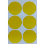 Sarı Sticker 50 mm yuvarlak çıkartma – 5 cm çıkartma 180 adet Royal Green