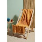 Sarı Sun %100 Pamuklu Plaj Havlusu 70X140 Cm