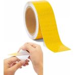 Sarı Tüvtürk Onaylı Reflektör Fosforlu Şerit Bant Petekli Reflektif Bant 5cm x 1m KRCNM216