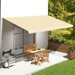 Sarı ve Beyaz 4x3m Güneş Gölgesi için Yedek Kumaş Gölgelik Güneş Tonları için Alternatif Kumaş Tenda Şemsiye Çerçevesi Dahil Değildir