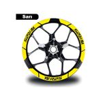 Sarı Yamaha Yzf R25 Geniş Jant Sticker Etiket Modeli