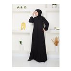 SARİAL GİYİM YENİ SEZON ŞIK TASARIM BROŞELİ ETEGİ PİLELİ YAZLIK ABAYA FERACE 20245002158