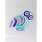 Sarıgerme Temalı Polyester Kabartmalı Nazar Baykuş Magnet 5,5 X 9 Cm Dekoratif Hediyelik Buzdolabı Süsü (Kod:1142)