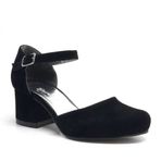 Sarıkaya TX5D09CB581698 Siyah Süet Kalın Topuklu Kız Çocuk Ayakkabı