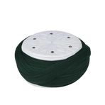 Sarıkhane Talebe Sarığı - Yeşil Kumaş - Beyaz Takke - Çapraz Sarım - Kuş Gözlü - 7 metre (56 Cm)