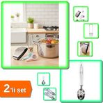 Sarımsak Ezici + Kabak Oyacağı + Yumurta Akı Ayırıcı + Çay Süzgeci + Metal Dondurma Kepçesi Özel Set