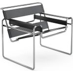 Sarıoğlu Mobilya Wassily Chair Metal Iskelet Siyah Deri Berjer Koltuk – Modern & Ikonik Tasarım