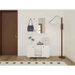 Sarissa Ayakkabı Dolabı/Askılık/Antre Dolap-Beyaz