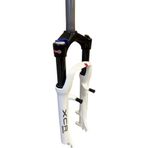 Sarissa Sr Suntour XCR 26" Jant Kilitlenebilir Bisiklet Maşası 1-1/8 QR Amortisörlü Maşa V-fren Disk Fren Beyaz
