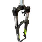 Sarissa Zoom Vaxa 32 Air 27,5" Jant Havalı Gidondan Kilitli Bisiklet Maşası 1-1/8 QR Maşa Magnezyum Bacak Siyah Yeşil