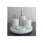 Sarıtaş Mermer Banyo Seti 5 Li - Beyaz