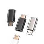Şarj adaptörü Lightning Micro USB (3'lü paket) iPhone soketi için MicroUSB erkek Android cep telefonu Apple veri kablosu Samsung Galaxy S6 S7 Edge+ S7Active Note5 to-mc ile uyumlu
