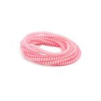 Şarj Aleti Kablosu Kablo Kordon Koruyucu Spiral Sarma Kılıf Koruma Afterglow Pembe 140cm