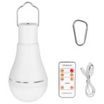 Şarj edilebilir ampul, kablosuz ampul, uzaktan kumandalı ve zamanlayıcılı, 7 W LED ampul, kısılabilir pil, 4 dış aydınlatma modu, kamp, acil durum ampulü, kancalı