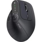 Şarj Edilebilir Dikey Ergonomik Bluetooth 2.4ghz Kablosuz Mouse 2400 Dpı LED Ekranlı Bilek Yormayan - Siyah