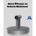 Şarjlı 130000 Rpm Hava Üflemeli ve Vakumlu Araç Ev Temizlik Makinesi - 001-Siyah