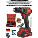 Şarjlı 990F Kömürsüz Metal Mandren Akülü Darbeli Matkap 10MM Kırmızı - Seçenek 1