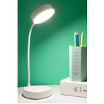 Şarjlı Dokunmatik 20 Led Çalışma Okuma Işığı Flexible Masa Lambası Beyaz