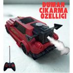 Şarjlı Duman Atan Oyuncak Araba - Stunt Spraycar - Kırmızı