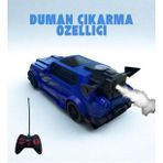 Şarjlı Duman Atan Oyuncak Araba - Stunt Spraycar - Mavi
