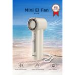 Şarjlı El Vantilatörü Dijital Göstergeli Taşınabilir Mini Fan F44 Beyaz