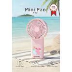 Şarjlı El Vantilatörü Mini Taşınabilir 3 Kademeli Kapibara Figürlü Masa Fanı F70 Pembe