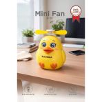 Şarjlı El Vantilatörü Sevimli Kuş Figürlü Mini Taşınabilir Fan F31 Sarı