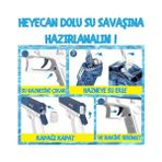 Şarjlı Elektrikli Su Tabancası Tam Otomatik 10M Fışkırtma Havuz Deniz Açık Hava Işıklı 300 ml Kapasiteli 500 Mah Bataryalı - Standart