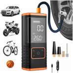 Şarjlı Lastik Şişirme Hava Kompresörü - 150 PSI Geniş Hava Şişirme Kapasitesi, Uzun Şarj Ömrü, Dijital Ekranlı Gösterge, Otomatik Kapanma, Hızlı Hava Şişirme, Tekerlek Lastik Şişirme Pompası