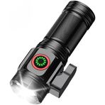 Şarjlı Led El Feneri, 15W Ultra Güçlü Işık, 6 Farklı Işık Modu, Portatif ve Mıknatıslı Tasarım, Uzun Şarj Ömrü, Su Geçirmez, Dayanıklı Alüminyum Gövde, Taşıma Çantalı, Uzun Menzilli Mini El Feneri