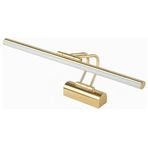 Sarjlı LED Flüt Resim Aplik | 8W | 3200K Gün Işığı | 50cm | Duvar Tipi Ayna/Tablo Üstü Dekoratif Işık | IP20 İç Mekan Kullanım (Gold Kasa)