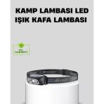 Şarjlı Led Kafa Feneri | 4 Modlu Akıllı Sensörlü Far | Su Geçirmez Ipx5 Kamp Ve Balıkçı Lambası Mir55026908