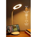 Şarjlı Masa Lambası Dokunmatik 3 Renk 24 Led Telefon Standlı Kademeli Çalışma Okuma Işığı Lambası