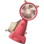 Şarjlı Mini Fan Taşınabilir Vantilatör Mini El Fanı Askılı Vantilatör Güçlü Taşınabilir Stantlı Fan Masaüstü 24903 Asorti Renk