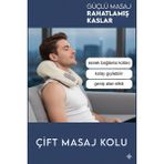 Şarjlı Ovmalı Isıtmalı Boyun Bel Bacak Kol El Insan Eli Yoğurma Hissi Hissiyatı Veren Masaj Aleti - Açık Beyaz - Gri
