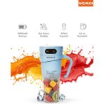 Şarjlı Taşınabilir Sporcu Blender Smoothie Blender 470 ml Kapasiteli Buz Kırıcı Kişisel Portatif Blender Womidi HL-302 - Buz Mavisi