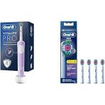 Şarjlı/Elektrikli Fırçası Vitality Lila Koruma Temizlik + 3D White X-Filament Şarjlı Fırçası Yedek Başlığı 4 Adet